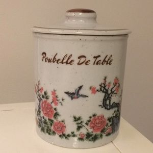Vintage French Poubelle de Table Container.